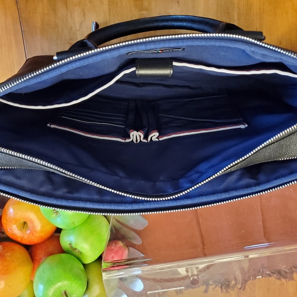 Cole Haan Saffiano American Airlines Black Attache - Picture 5 of 8